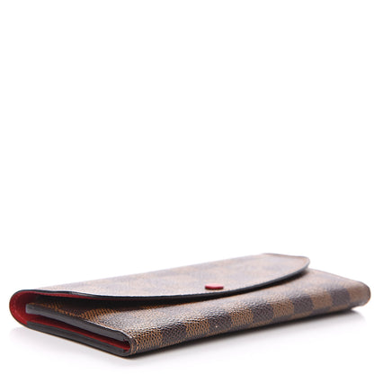 Louis Vuitton Damier Ebene Emilie Wallet Red 3 of 10