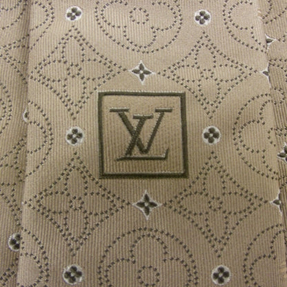 Louis Vuitton Silk Monogram Fleur Tie Beige 4 of 4