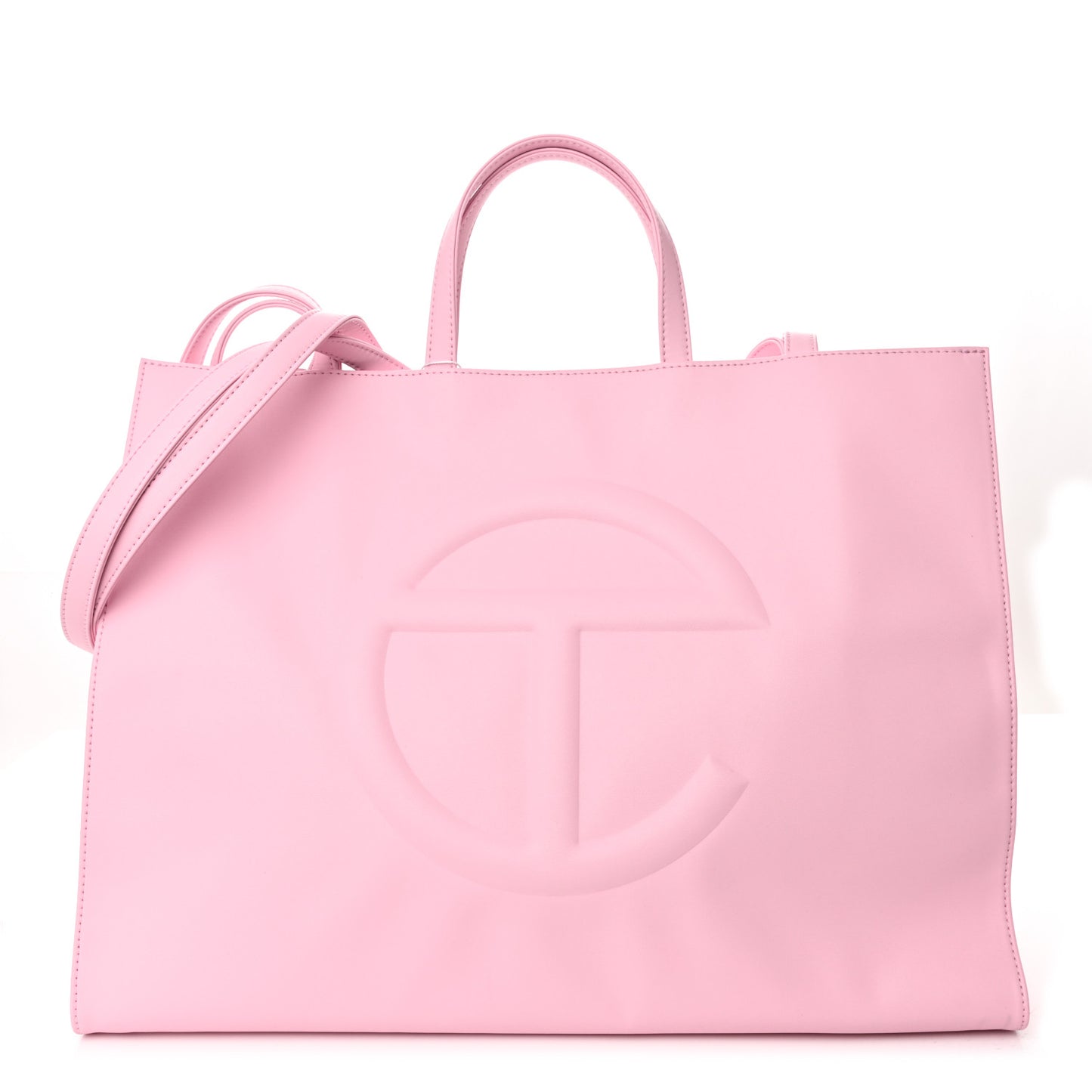 Vegan Leather Large Shopping Bag Bubblegum
