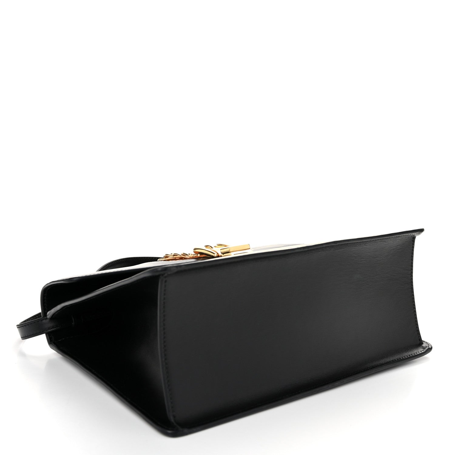 Gucci Calfskin Gold Sun Medium Sylvie Top Handle Bag Black 4 of 10