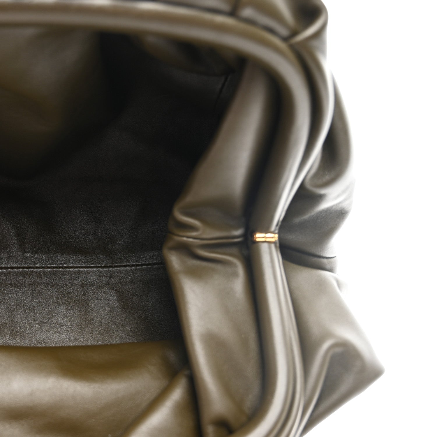 Bottega Veneta Smooth Butter Calf The Pouch Oversized Clutch Kaki Fondent 5 of 10