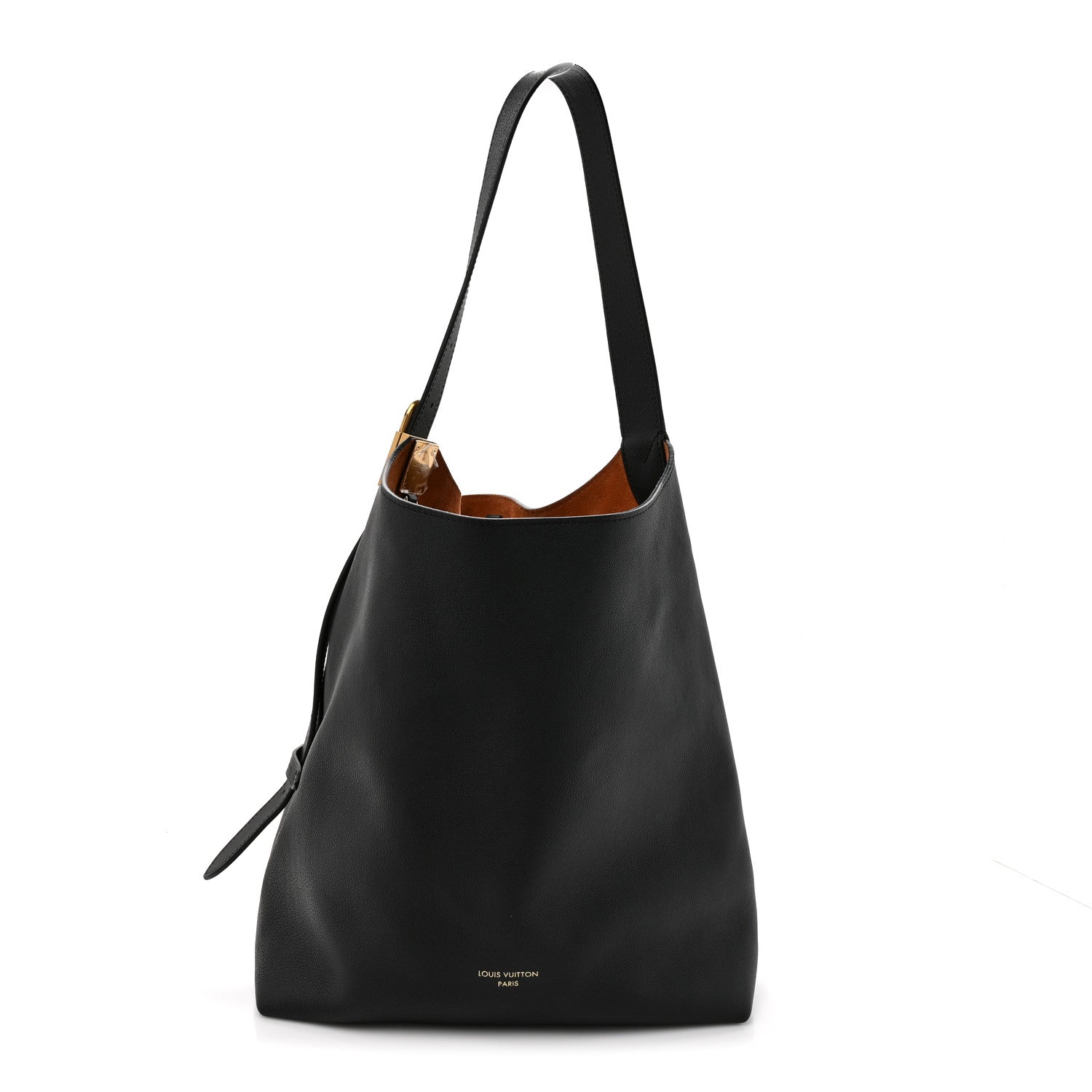 Louis Vuitton Grained Calfskin Low Key Hobo MM Black 1 of 10