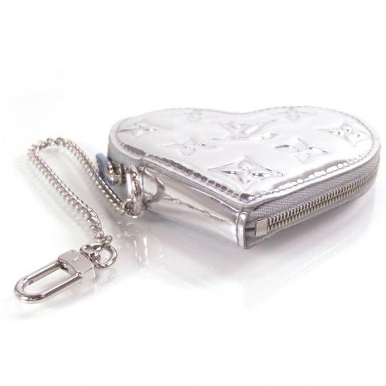 Louis Vuitton Monogram Miroir Heart Coin Purse Silver 4 of 7