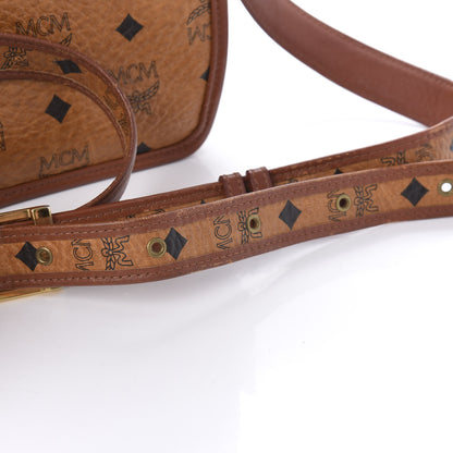 MCM Visetos Small Flap Shoulder Bag Cognac 11 of 14