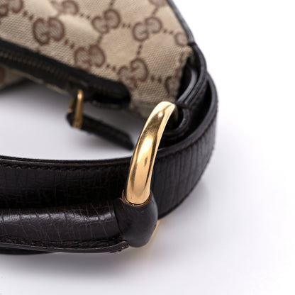 Gucci Monogram Medium Horsebit Chain Hobo Dark Brown 14 of 15