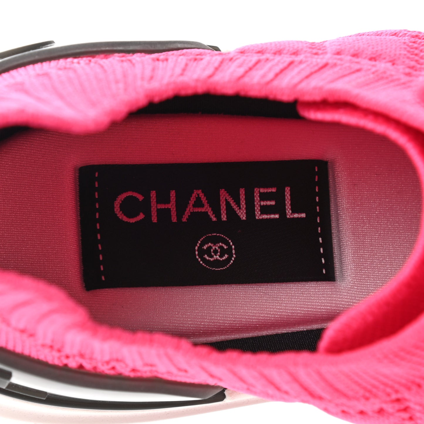Mixed Fibers Quilted Womens CC Sneakers 36.5 Bright Pink