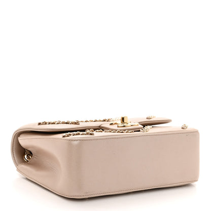 Chanel Metallic Lambskin Small CC Chain Flap Light Gold 4 of 12
