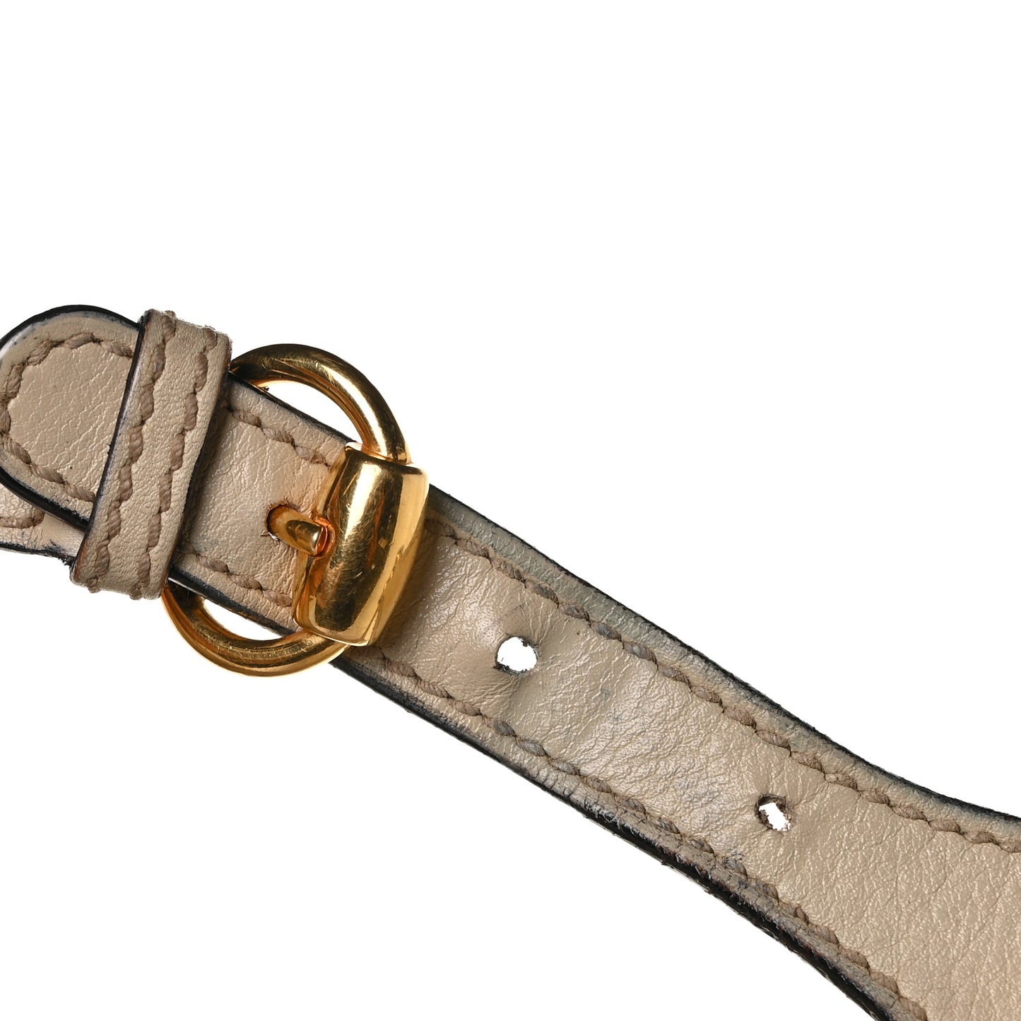 Guccissima Large Biba Studded Hobo Off White