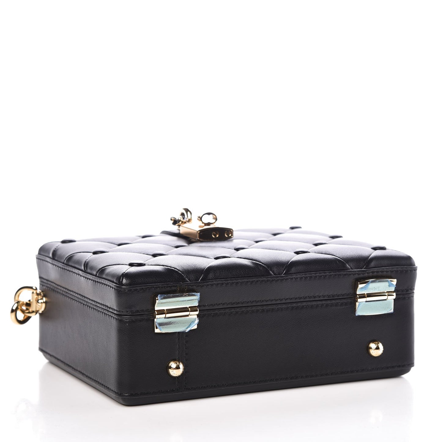 Lambskin Quilted Box Bag Black