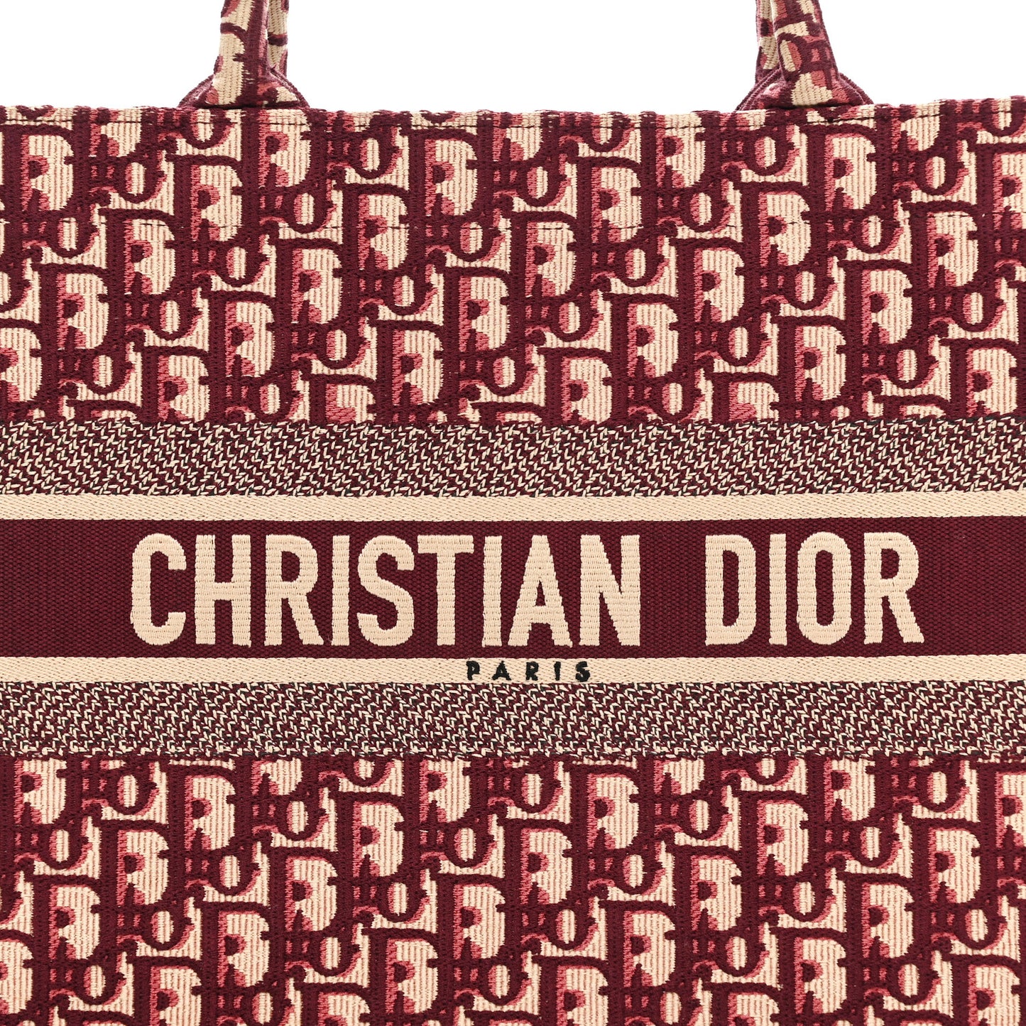 Oblique Medium Book Tote Burgundy Multicolor