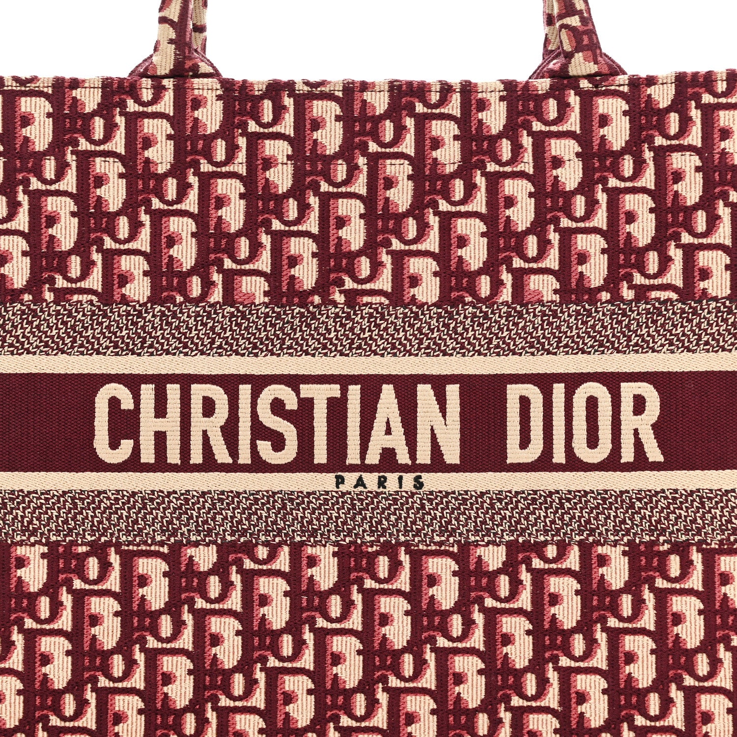 Christian Dior Oblique Medium Book Tote Burgundy Multicolor 7 of 13