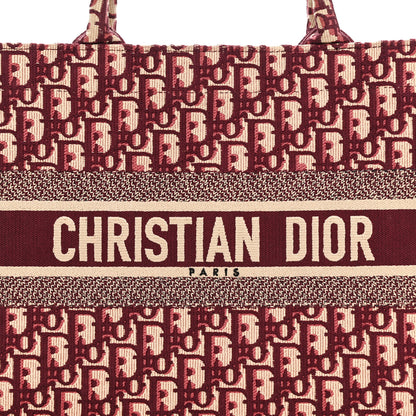 Christian Dior Oblique Medium Book Tote Burgundy Multicolor 7 of 13