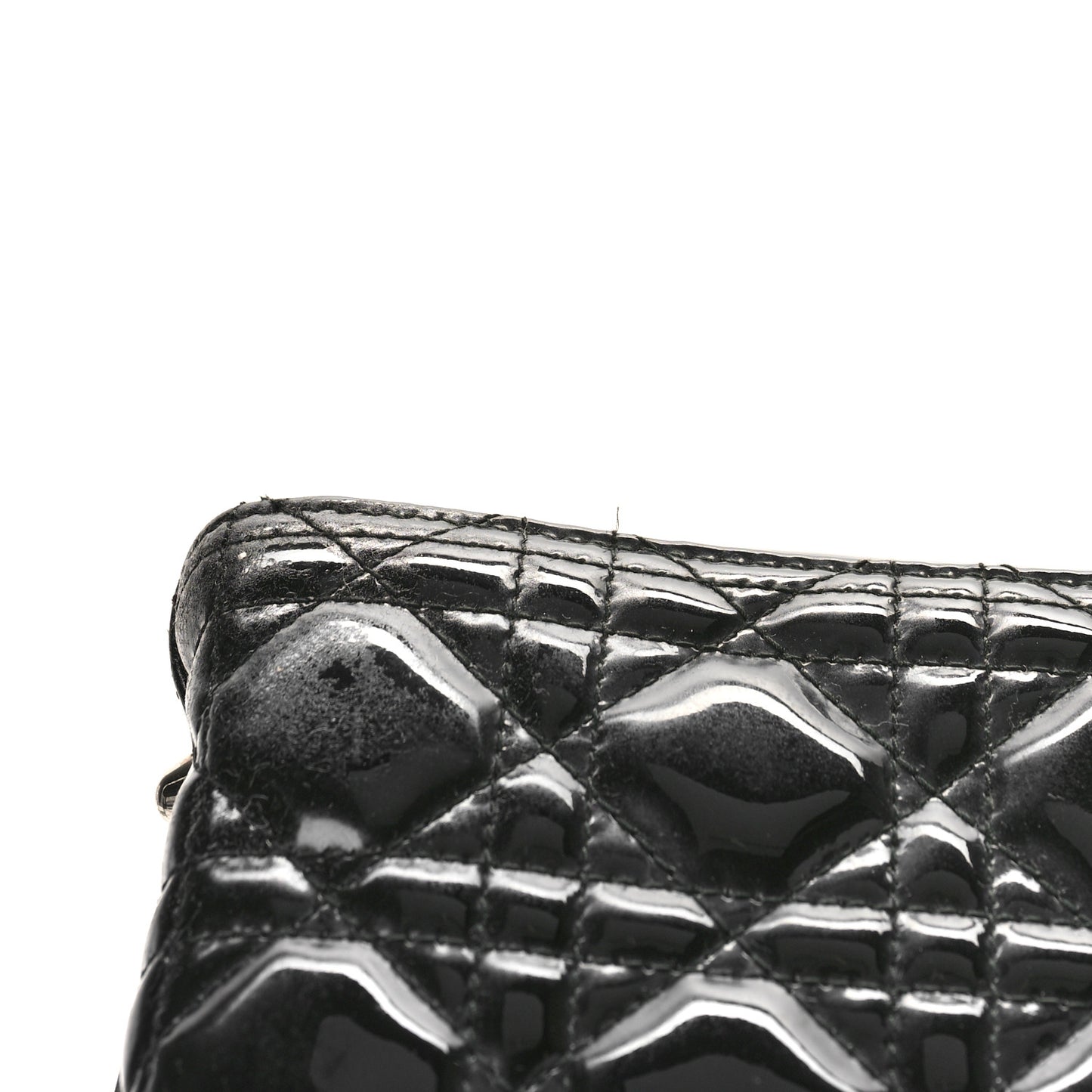 Patent Cannage Large Lady Dior Black