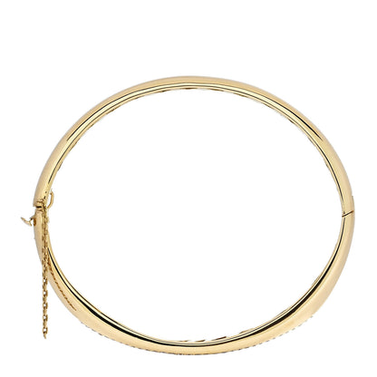 Parker & West by FASHIONPHILE 18K Yellow Gold Diamond .97ct Pave Bangle Bracelet M 4 of 8