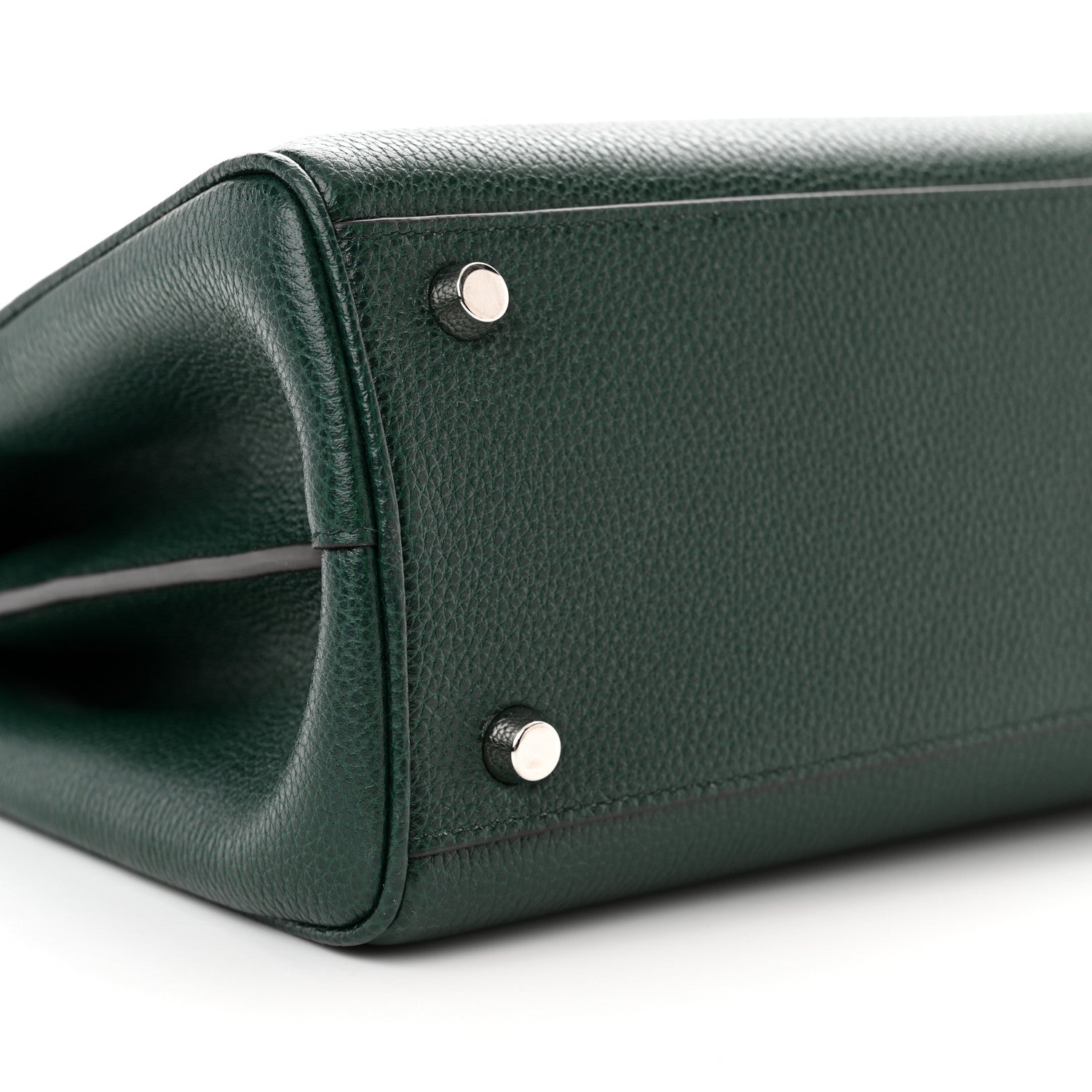 Gucci Grainy Calfskin Small Zumi Top Handle Bag Vintage Green 9 of 10