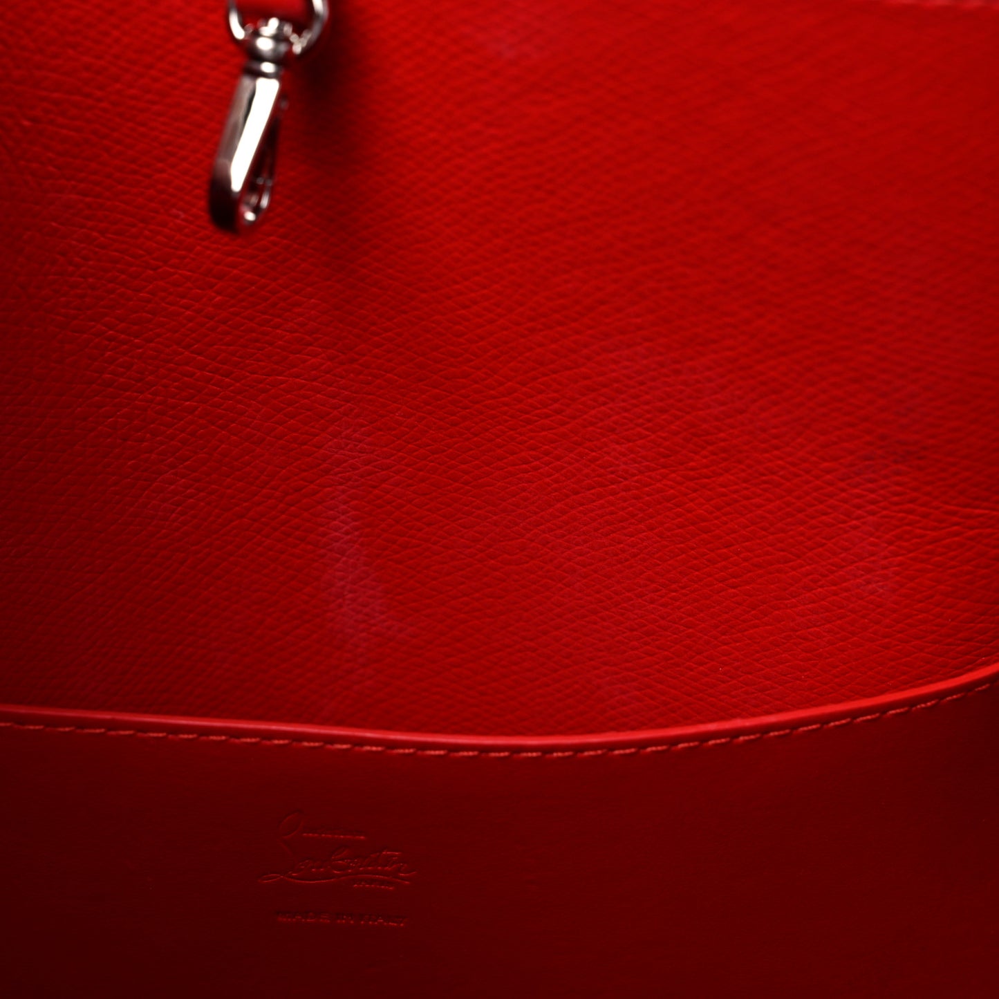 Calfskin Jurassic Embossed Spiked Large Cabarock Shopper Tote White