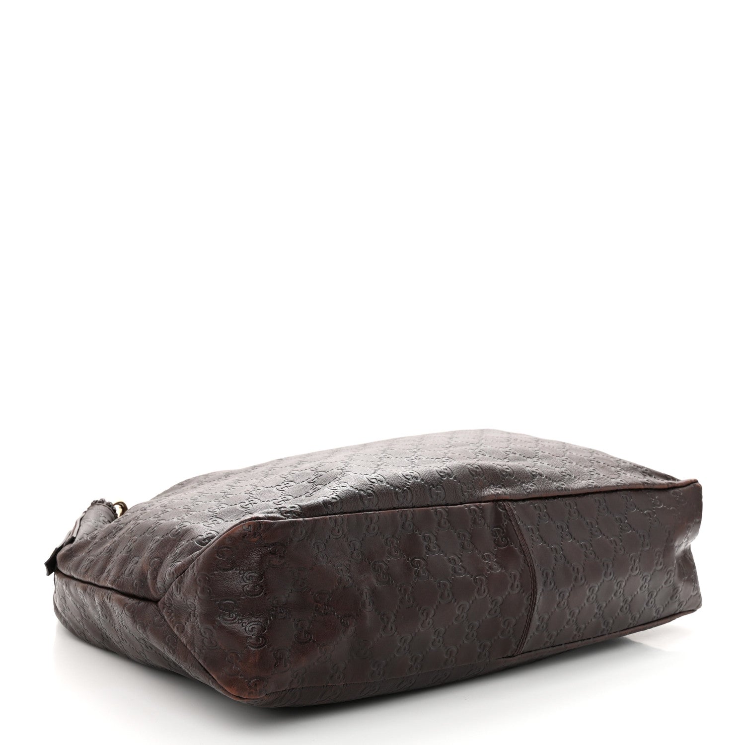 Gucci Guccissima Large Horsebit Chain Hobo Chocolate 4 of 10