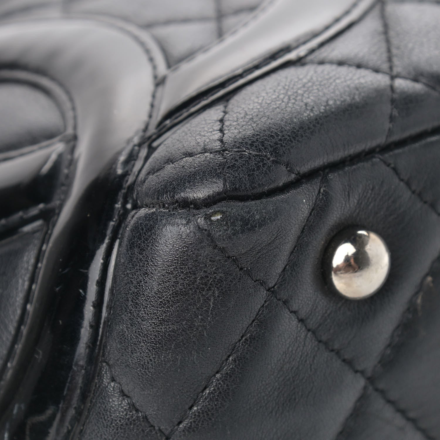 Chanel Calfskin Quilted Large Cambon Bowler Black 17 of 18