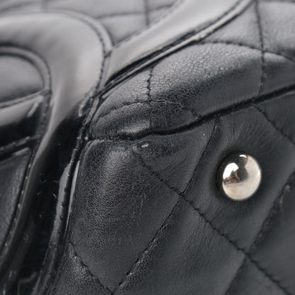 Chanel Calfskin Quilted Large Cambon Bowler Black 17 of 18