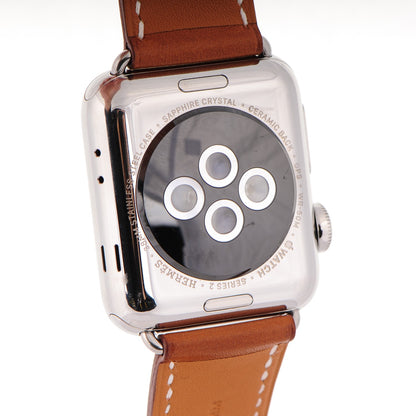 Hermes Barenia 38mm Apple Watch II Single Tour Fauve 7 of 9