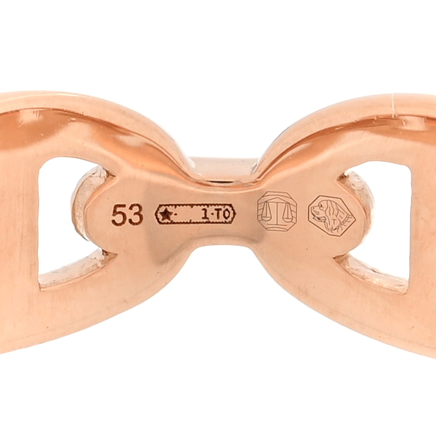 18K Rose Gold PM Chaine d'Ancre Enchainee Ring 54 7