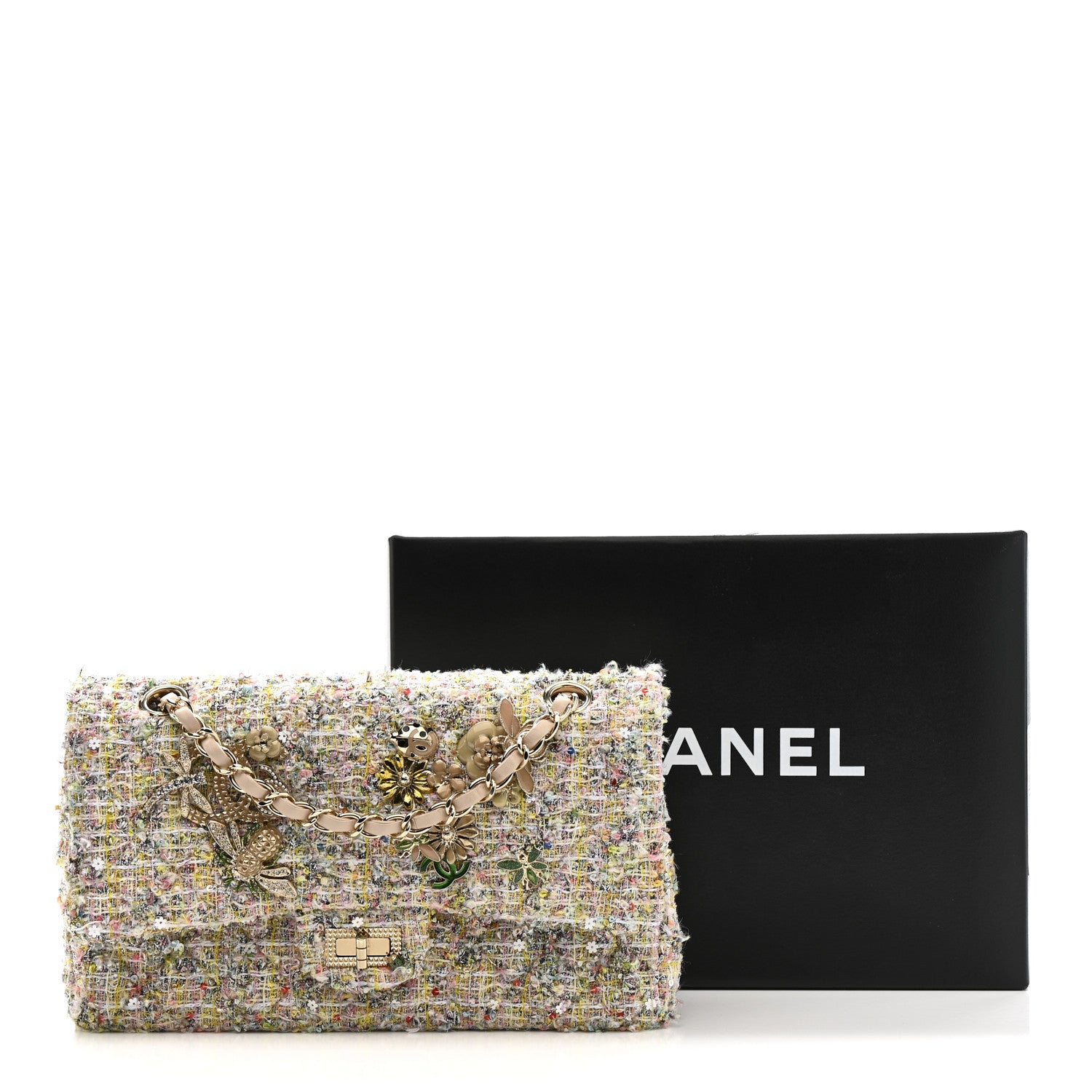 Chanel Tweed Garden Party 2.55 Reissue 225 Flap Multicolor 11 of 11