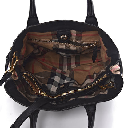 Burberry Smooth Calfskin Medium Banner Tote Black 5 of 10