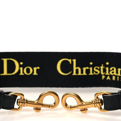 Christian Dior Canvas Embroidered Shoulder Strap Fuchsia Yellow 3 of 4