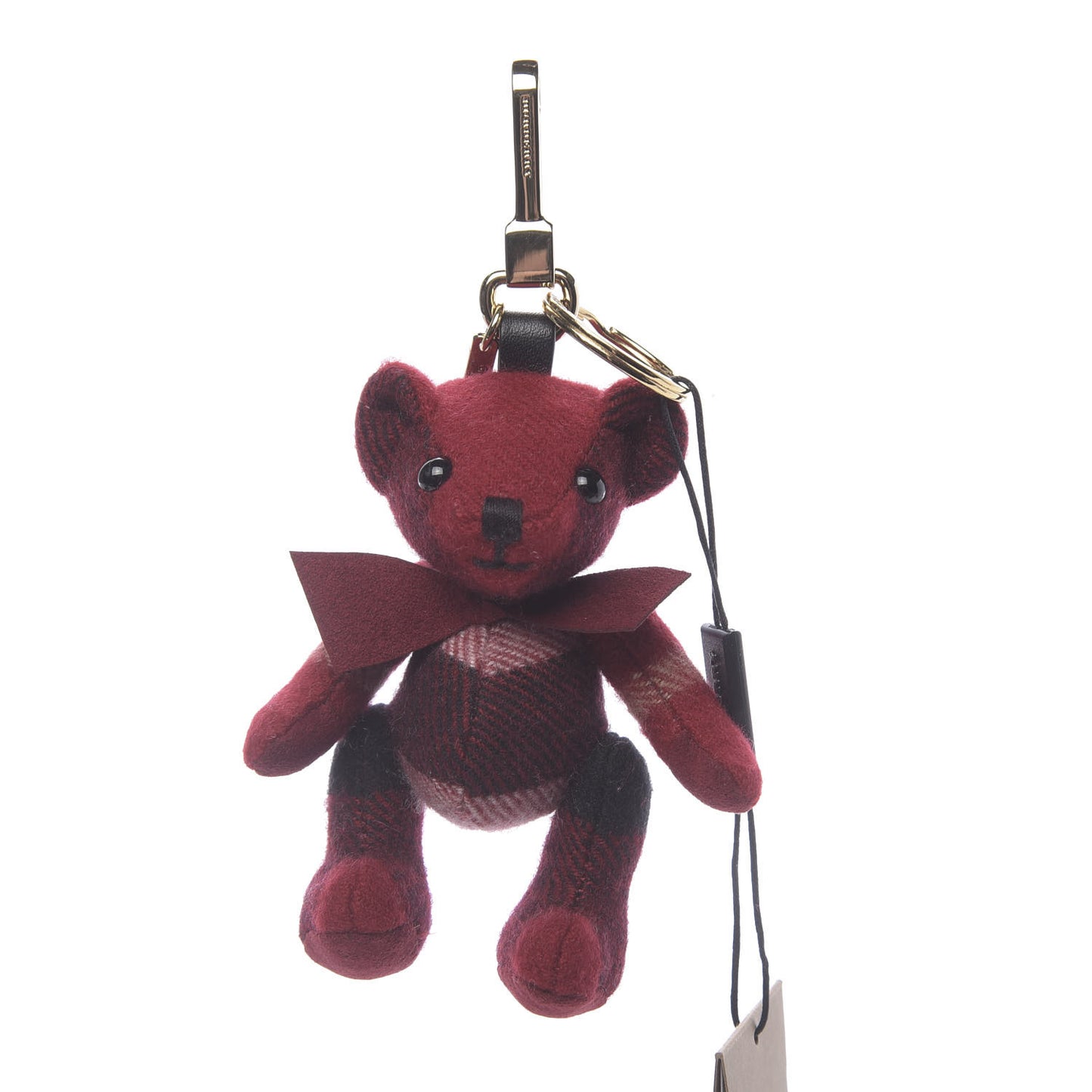 Cashmere Check Thomas Bear Bag Charm Parade Red