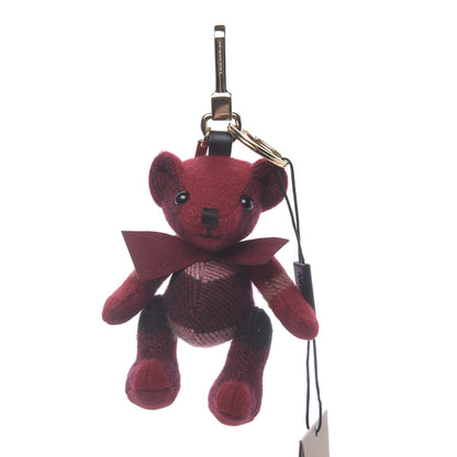 Burberry Cashmere Check Thomas Bear Bag Charm Parade Red 1 of 3