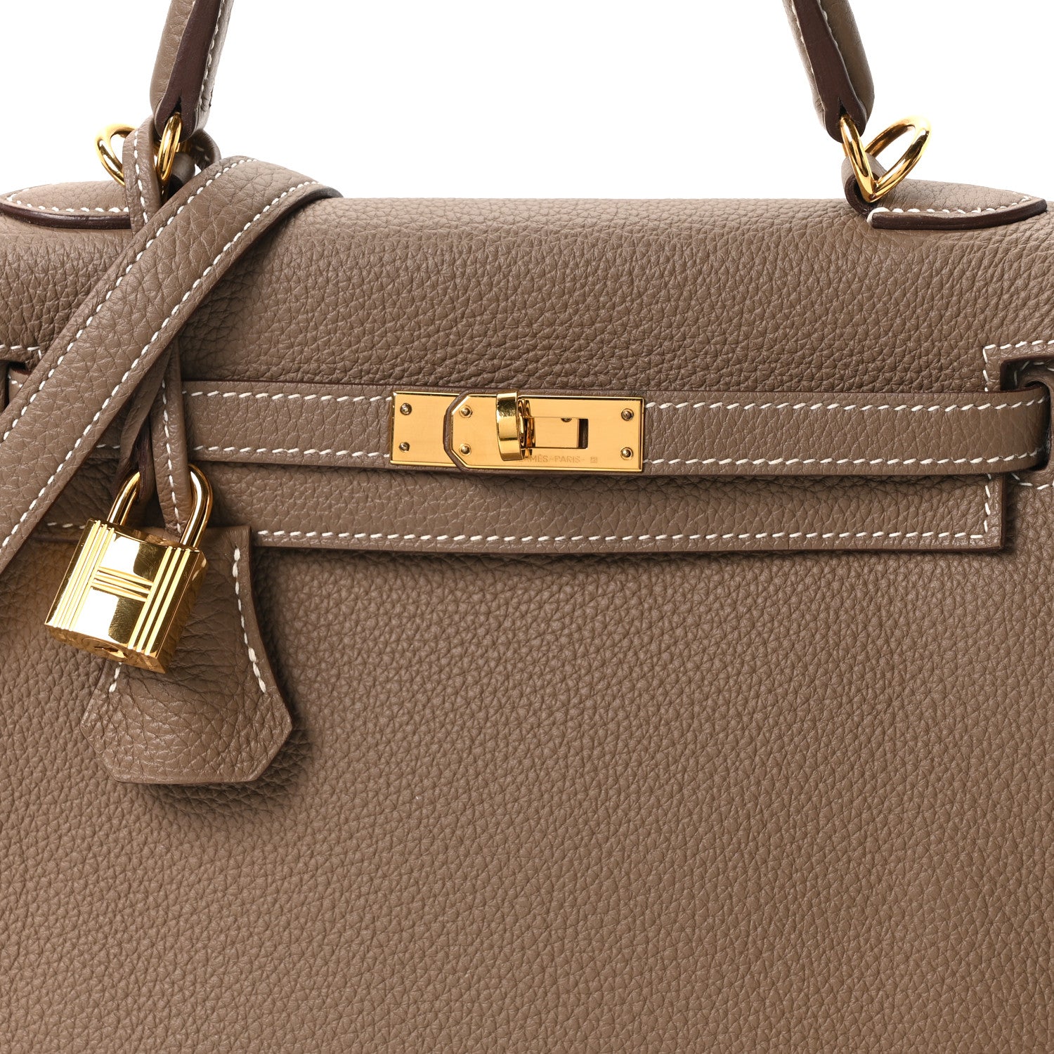 Hermes Togo Kelly Retourne 25 Etoupe 7 of 10