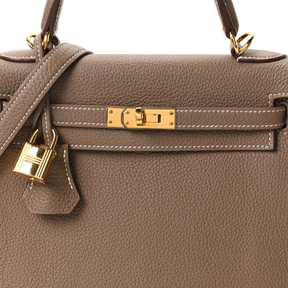 Hermes Togo Kelly Retourne 25 Etoupe 7 of 10