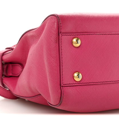 Salvatore Ferragamo Hammered Calfskin Batik Tote Pink 9 of 12