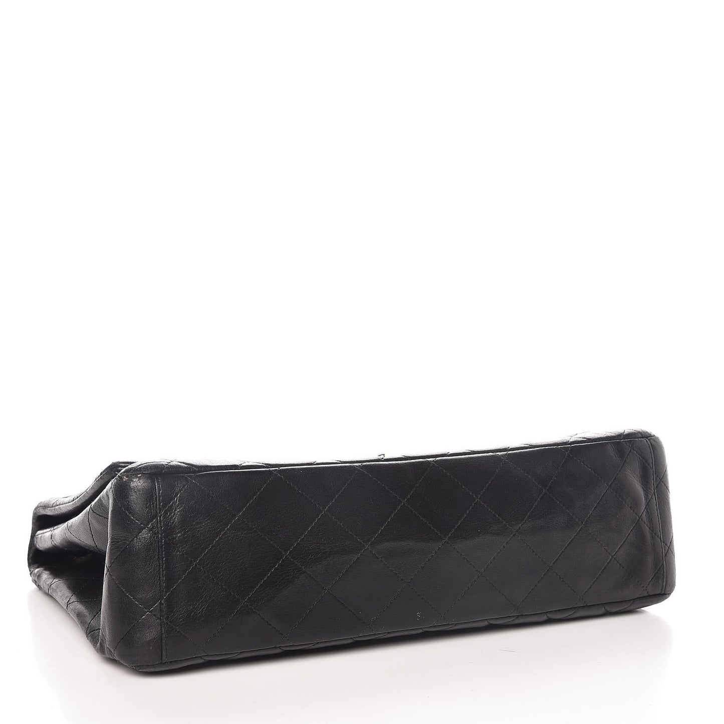Lambskin Quilted Maxi Single Flap Black