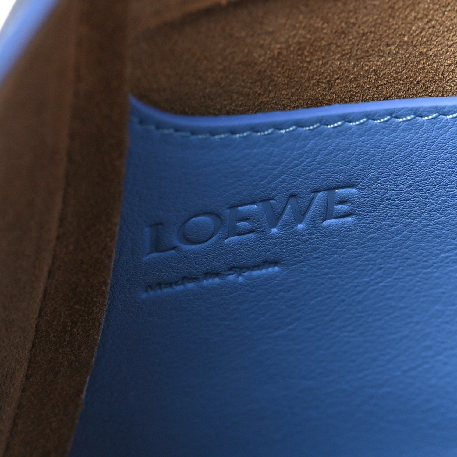Loewe Calfskin Small Hammock Nugget Shoulder Bag Celestine Blue 6 of 9