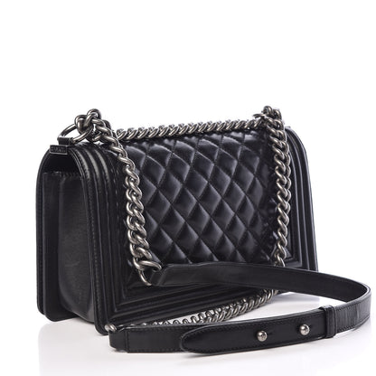 Chanel Lambskin Quilted Medium Boy Flap Black 3 of 21
