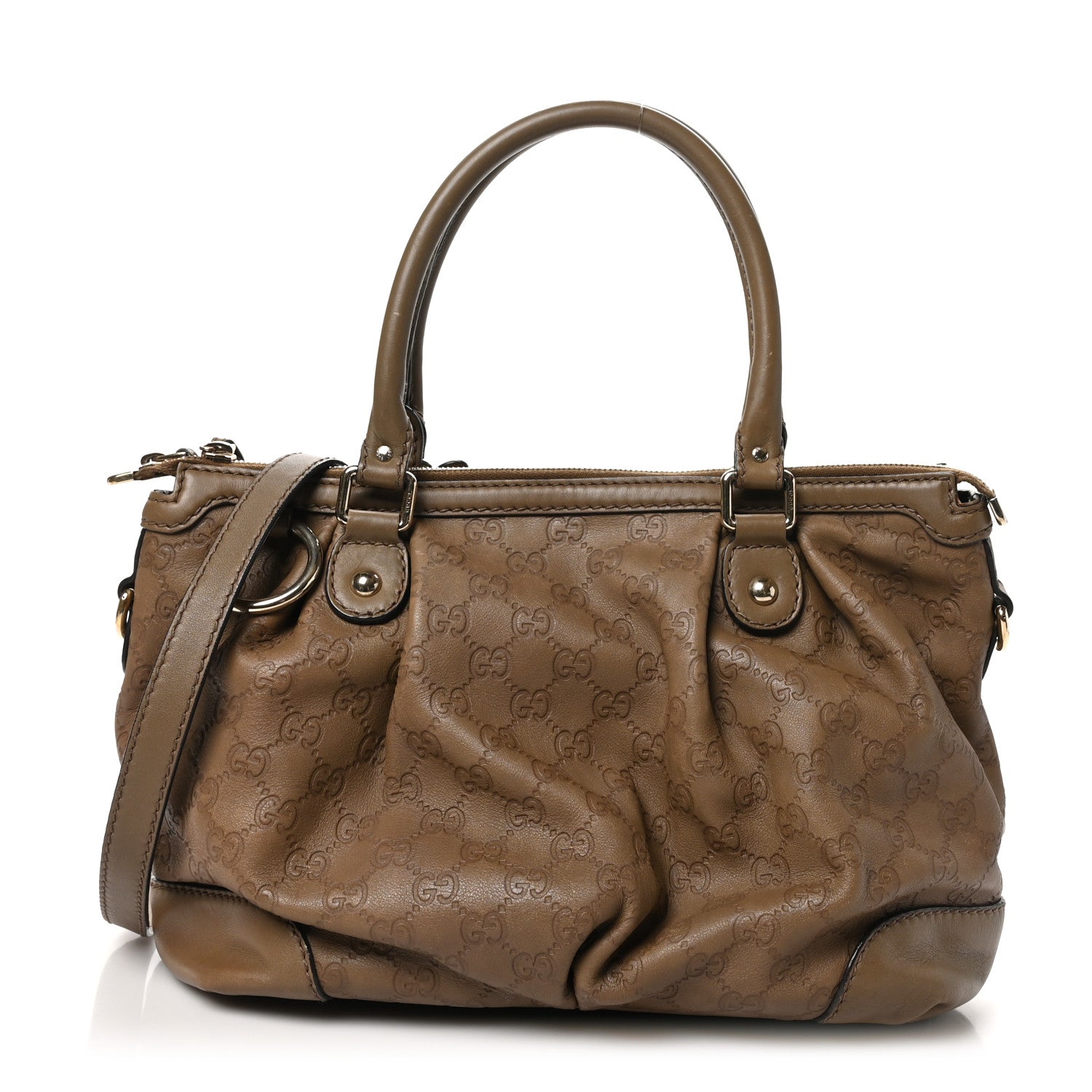Gucci Guccissima Medium Sukey Top Handle Bag Beige 1 of 11
