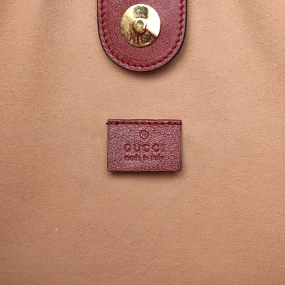 Gucci Tweed GG Monogram Large Rajah Chain Tote White Black Romantic Cherry 5 of 10