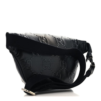 Gucci Calfskin GG Tennis Embossed Belt Bag Black 2 of 10