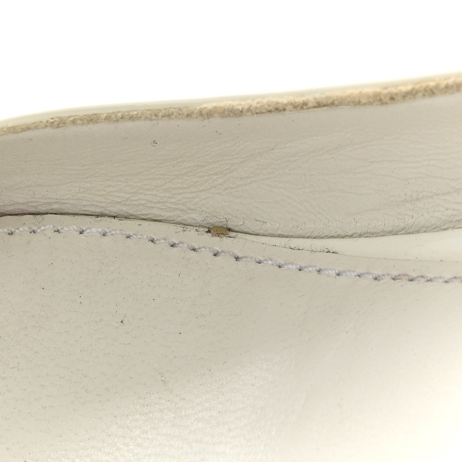 Prada Patent Calfskin Logo Pointed Toe Slingback Wedges 40.5 White 12 of 15