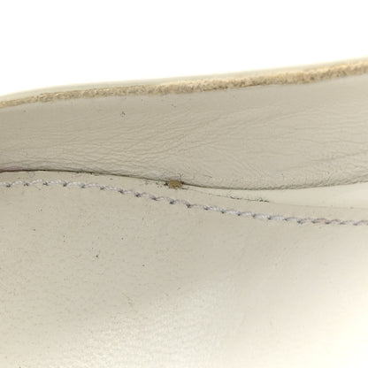Prada Patent Calfskin Logo Pointed Toe Slingback Wedges 40.5 White 12 of 15