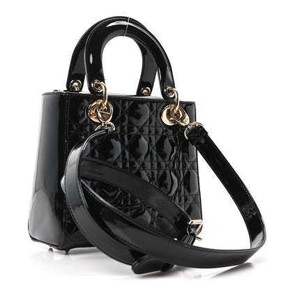 Christian Dior Patent Cannage Small Lady Dior Black 3 of 10