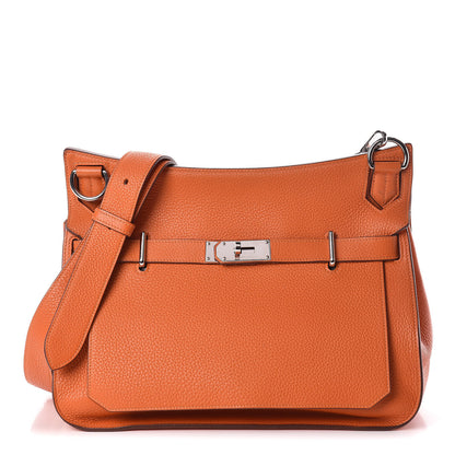 Hermes Taurillon Clemence Jypsiere 34 Orange 1 of 9