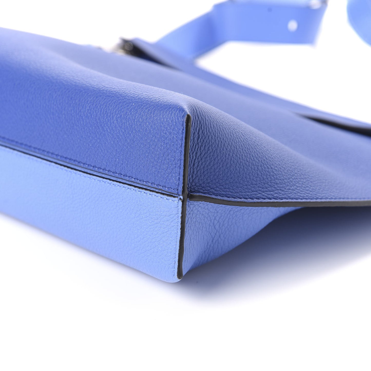 Calfskin T Pouch Bag Blue