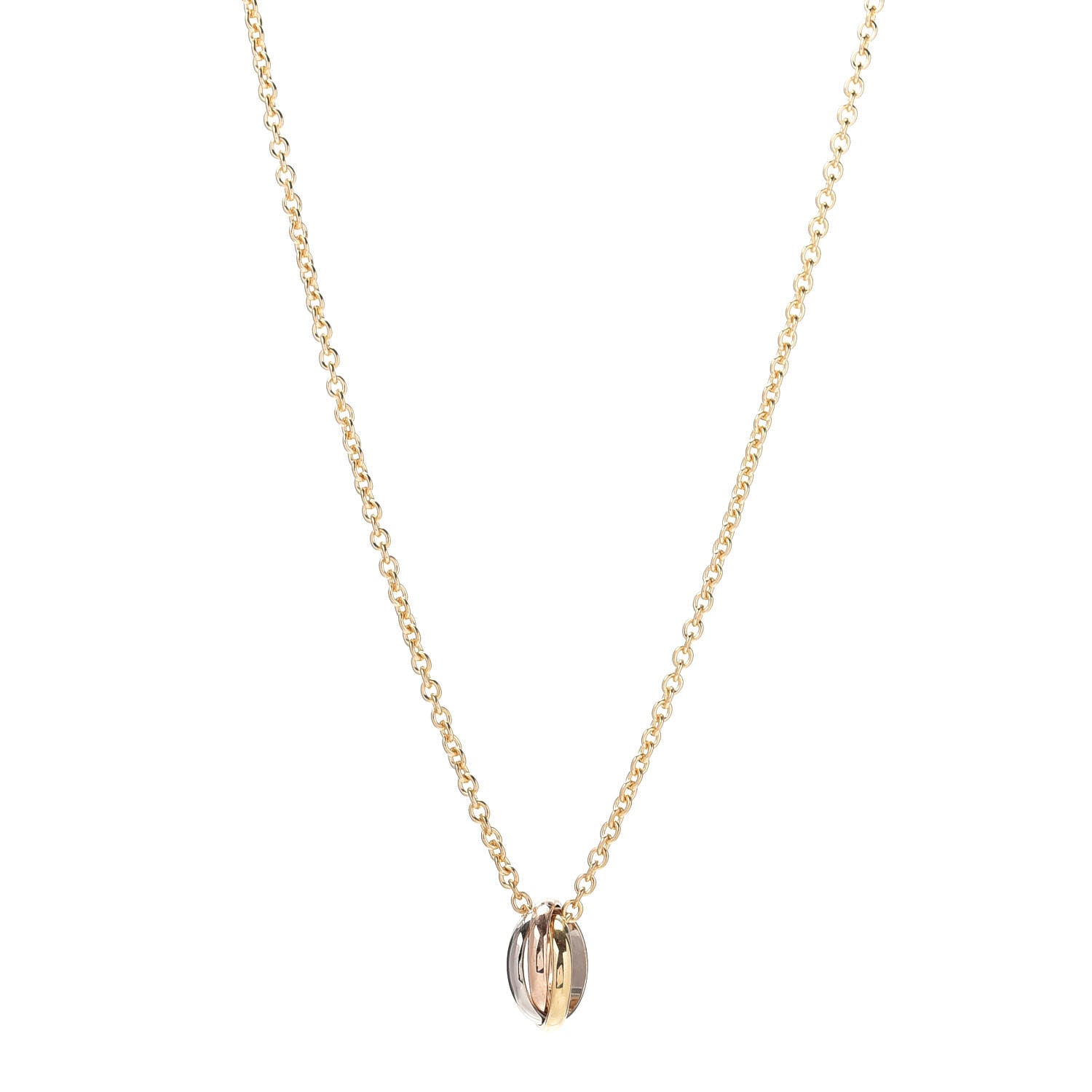 Cartier 18K Pink Yellow White Gold Baby Trinity Pendant Necklace 1 of 4