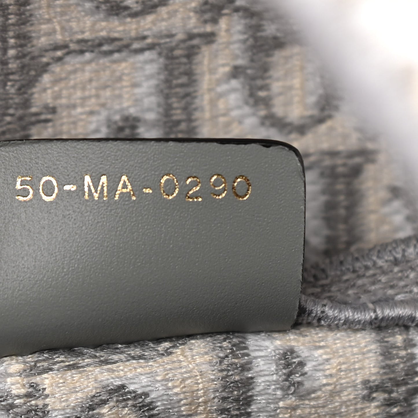 Oblique Embroidered Saddle Bag Gray