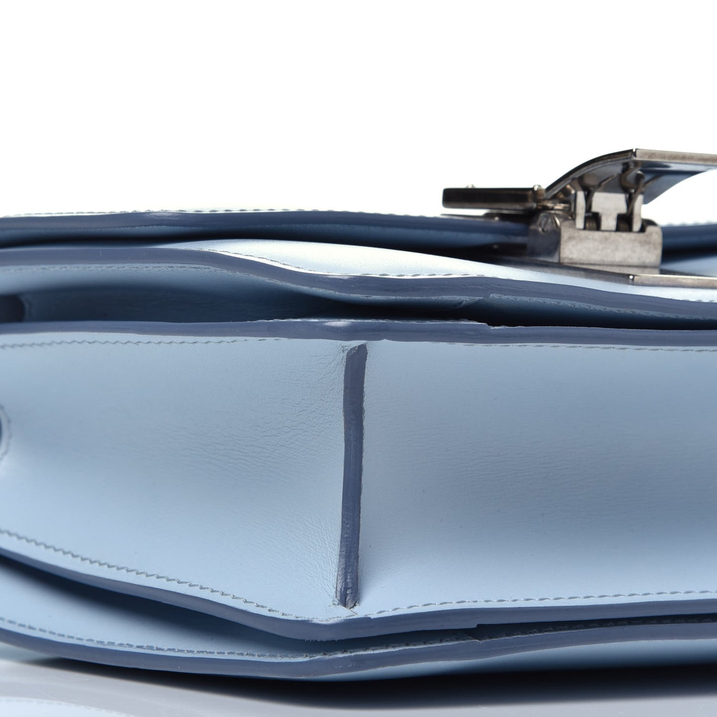 Box Calfskin Small Classic Box Flap Bag Pale Blue