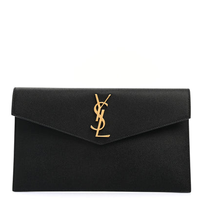 Saint Laurent Grain De Poudre Uptown Pouch Black 1 of 6