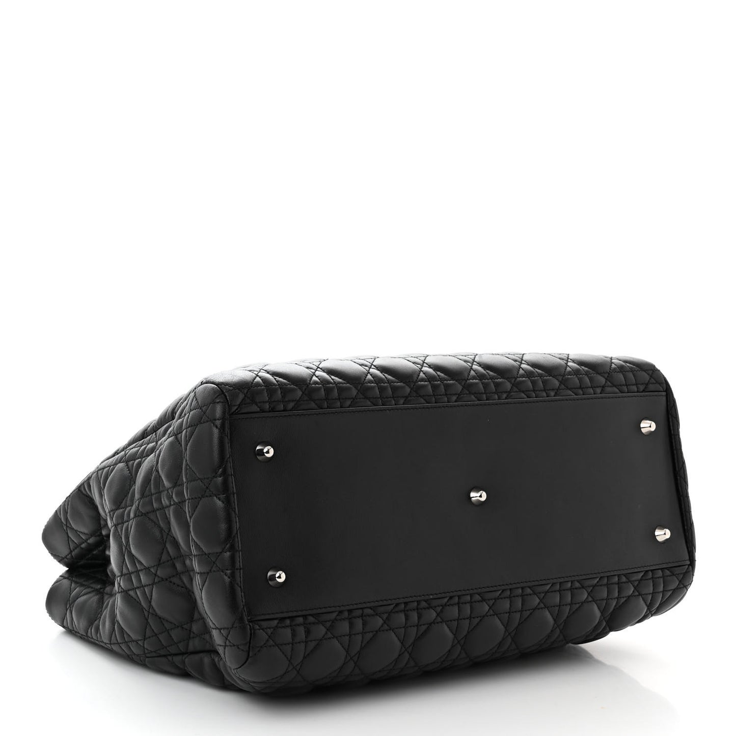 Lambskin Cannage Medium Dior Soft Shopping Tote Black