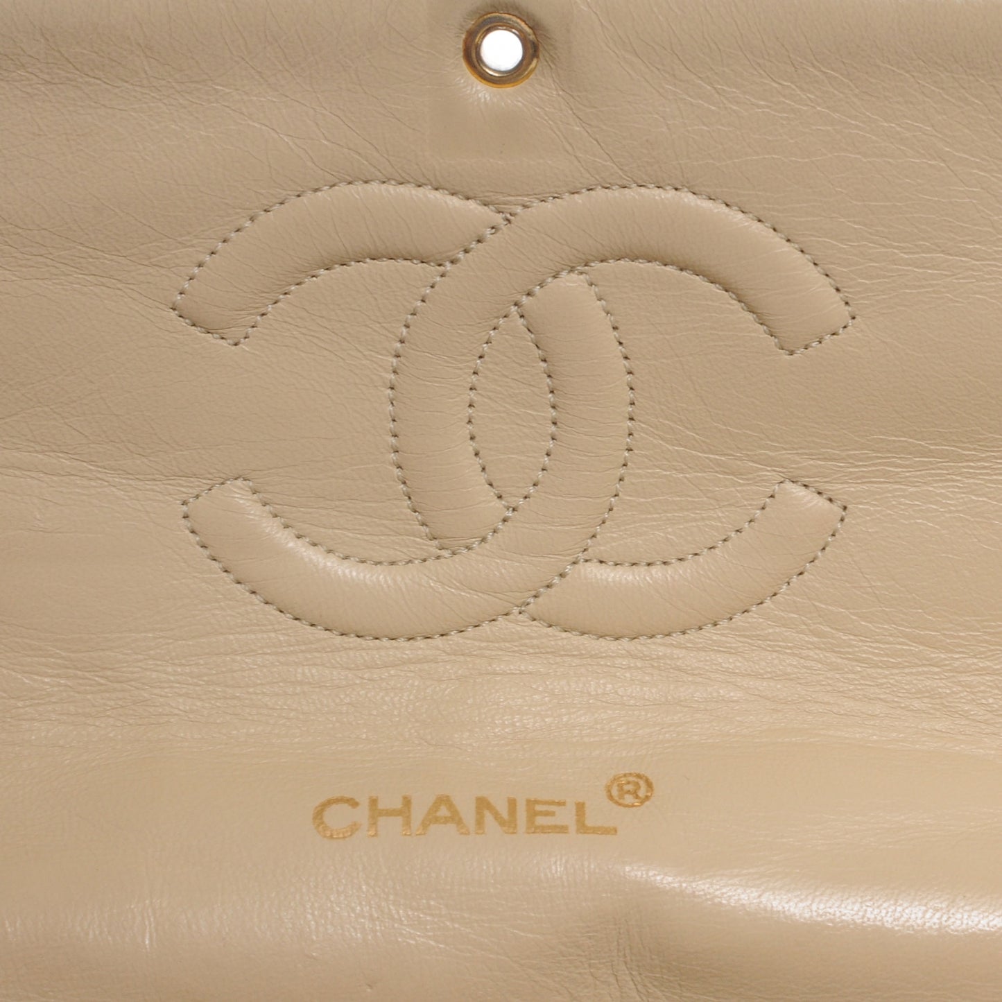 Lambskin Small Double Flap Beige